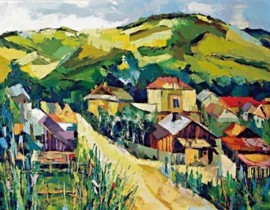 Baligrd - 80 cm x 61 cm; olej